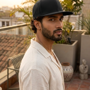 The Urban Snapback Structured Cotton Flat Brim Snapback Cap