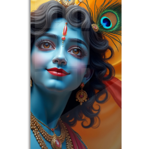 Premium 3mm Acrylic Rectangular Krishna Wall Photo Frame (12" x 24")