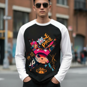 One Piece Tony Tony Chopper 3D2Y Cyberpunk Graffiti Raglan Long Sleeve T-Shirt