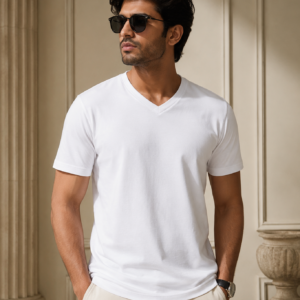 Core Luxe V-Neck Premium Cotton Essential V Neck T-Shirt