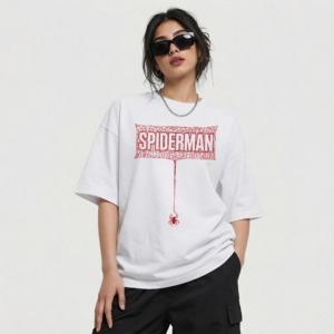 Women's SpiderMan Web Graphic Oversized Premium Trendy Streetwear T-Shirt